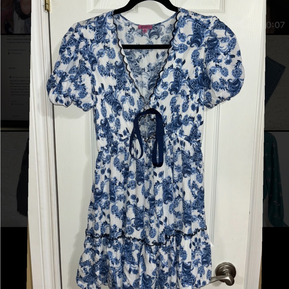 Francesca’s Blue Floral Mini Dress